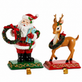 11" Santa and Deer Stocking Holder (SANTA ONLY)
